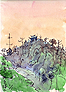 1998-1-1 稲葉が稲葉山城を描く